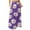 Purple, variant on WTOBBY Women's Floral Print Foldable High Waist Casual Skirt with Convenient Pocket, Draped Relaxed Long Maxi Skirt for Everyday Comfort and Errand Running,Blue L