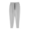 thumbnail image 2 of Jogger Pants for Men Tapered Slim Fit Drawstring Sweatpants Breathable Stretch Active Trousers Paneled Design Ankle Zipper Workout Outfits, 2 of 5