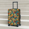 thumbnail image 6 of Fuzoiu Skull And Flowers Print Suitcase Cover,Washable Luggage Covers for Suitcase,Elastic Luggage Protector Cover,Scratch Resistant Travel Suitcase Covers-X-Large, 6 of 7