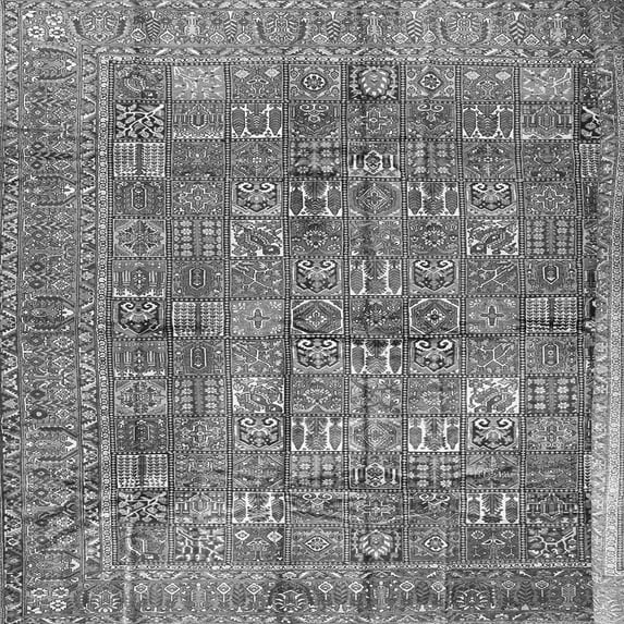 Ahgly Company Indoor Square Persian Gray Traditional Area Rugs, 7' Square