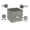 thumbnail image 3 of Covermates Keepsakes - Adjustable Cube Storage Bin - Configurable FlexGrid Compartments - ID Window - Pull Handles - Indoor Storage, Grey Heather, 3 of 7