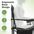 thumbnail image 5 of Heavy Duty Oversized Camping Chair 2 Pack, Foldable Armchair with Ergonomic Back and Cup Holder, 350 LB Capacity for Picnic Concert Beach, Grey, 5 of 6