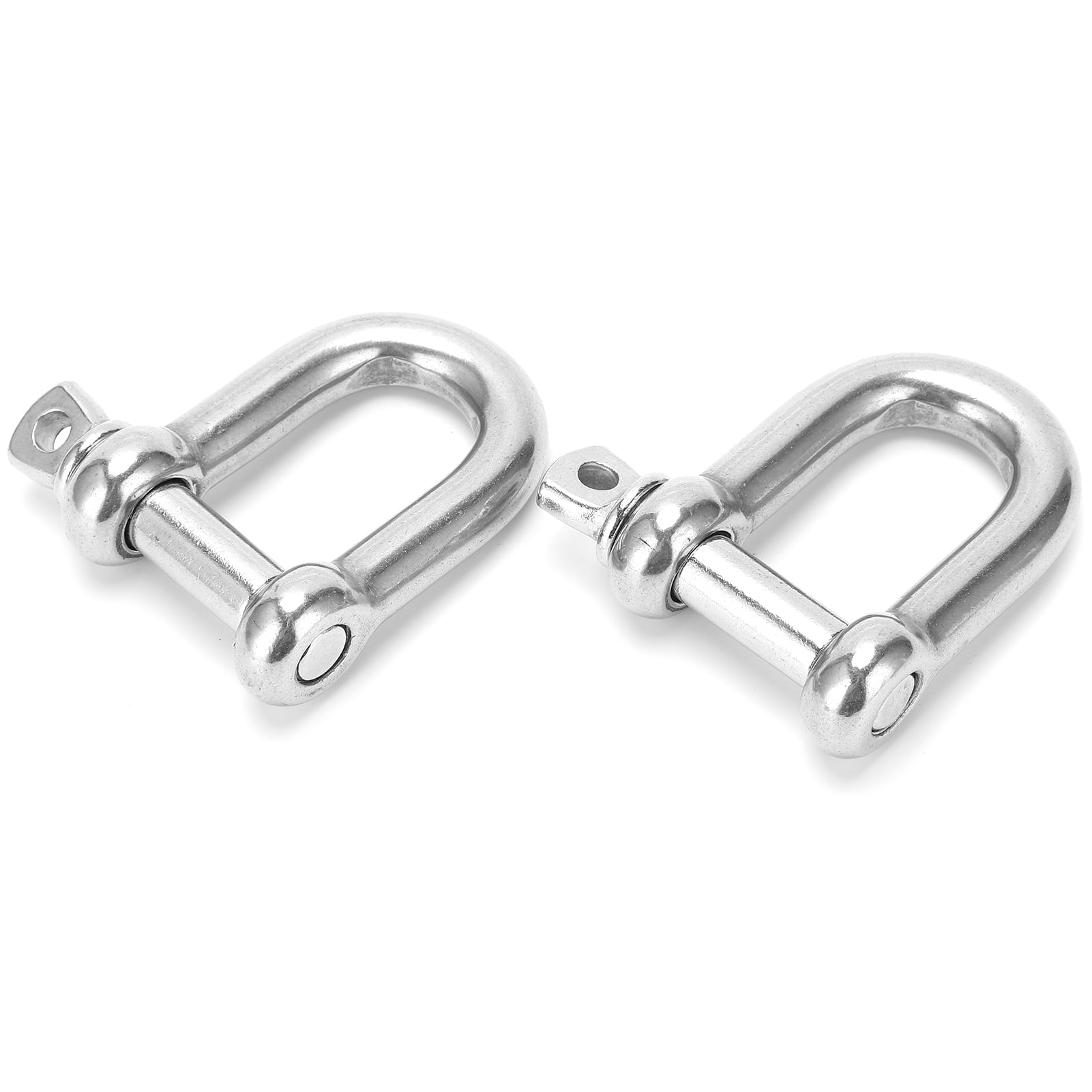 PHITUODA 5pcs 5/32 D Ring Bow Shackle Stainless Steel Heavy Duty Rugged Off Road Shackles for Survival Rope Paracord Camping 