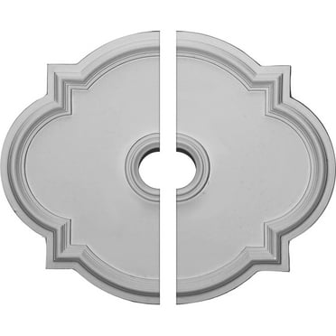24"W x 20 1/2"H x 3 1/2"ID x 1 1/8"P Waltz Ceiling Medallion, Two Piece (Fits Canopies up to 5 1/4")