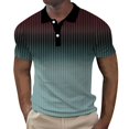 thumbnail image 1 of toraway Ensemble 2 Pcs pour Hommes Coupe Ajustée Mode Costume Imprimé Dégradé Rayé S, 1 of 4