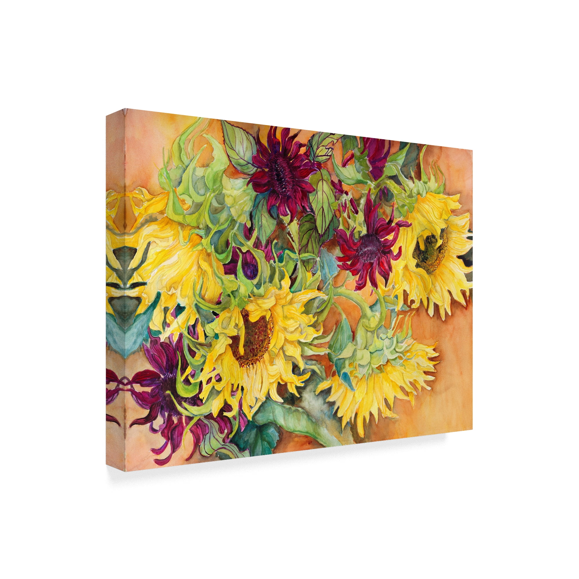 Trademark Fine Art 'Nodding Heads Sunflowers' Canvas Art by Joanne Porter