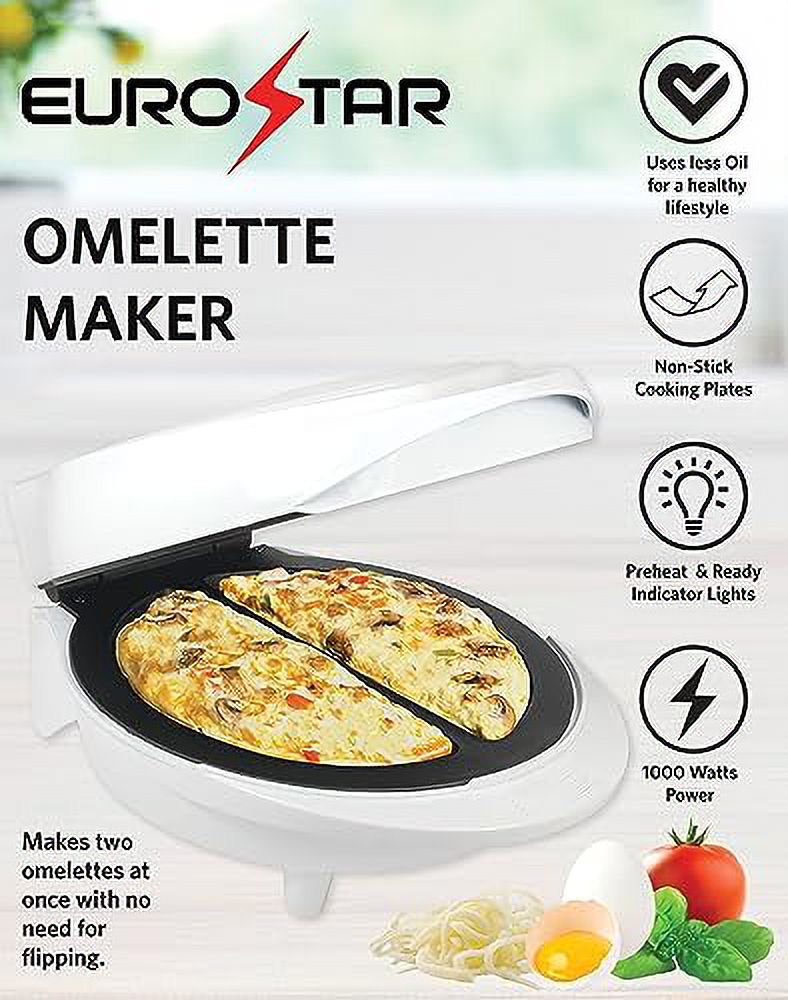 EUROSTAR EOM702W Omelette Maker, White