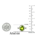 thumbnail image 4 of Dazzlingrock Collection 10X8mm Oval Peridot & Round White Diamond Halo Style Engagement Ring for Women (0.40 ctw, Color I-J, Clarity I1-I2) in 14K Yellow Gold, Size 9.5, 4 of 5