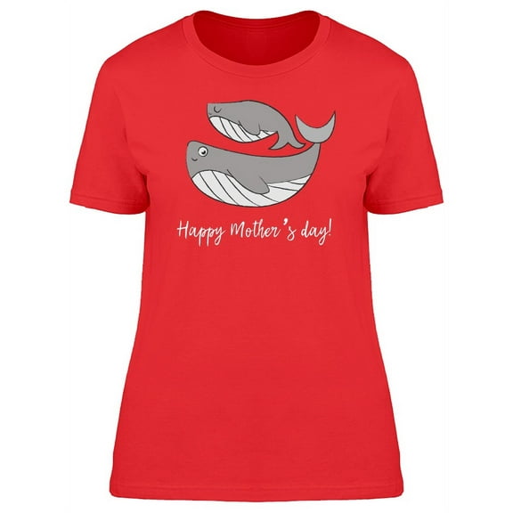 Lovely Whales Happy Mothers Day T-Shirt Women -Image by Shutterstock, Female XX-Large