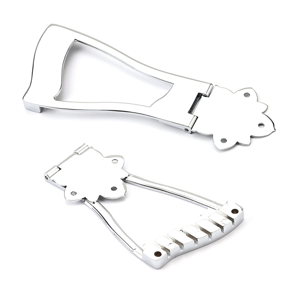 Yokua 6 String Electric Guitar Tailpiece Jazz Trapeze Tailpiece Bridge Replacement