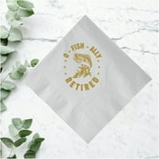 50pcs Custom Napkins for Retirement Party, Retirement Celebration Napkins, Beverage Napkins, Personalized Paper Napkins - Custom Logo Cocktail Napkins, Party napkins for reception disposable