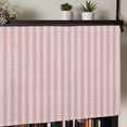thumbnail image 5 of Pink Striped Kitchen Valances for Windows, Modern Simple Farmhouse Beige Vintage Bathroom Window Valances 60x18 Inch Rod Pocket Window Treatments Valance Curtains for Living Room Bedroom Decor, 5 of 9