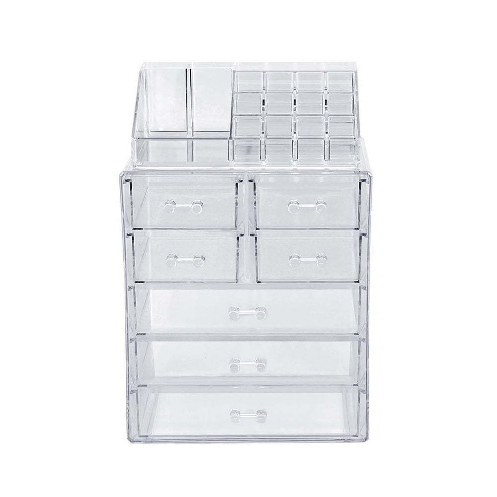 Private Jungle Makeup Organizer Acrylic Cosmetic Storage Drawers and Jewelry Display Box,7 Large Drawers,Transparent Private Jungle Makeup Organizer Acrylic Cosmetic Storage Drawers and Jewelry Display Box,7 Large Drawers,Transparent
