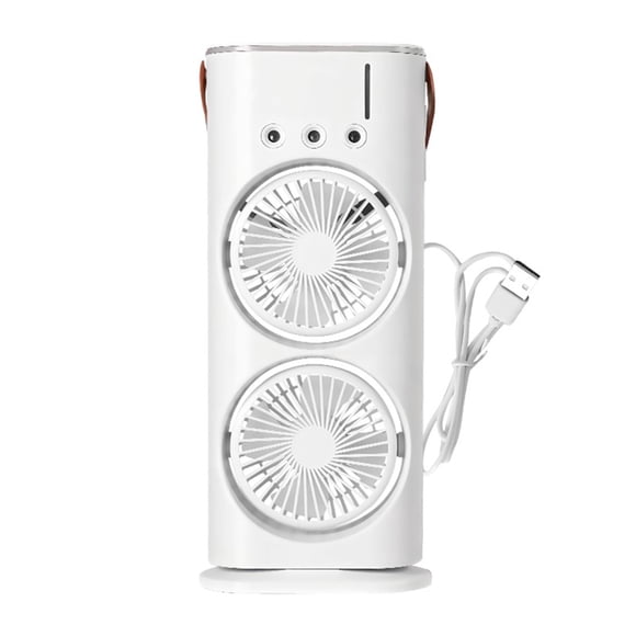 Wosthever Ventilador de niebla portátil con luz LED para un enfriamiento colorido Luces frías de colores que se desvanecen lentamente Aire Electrodomésticos USB blanco
