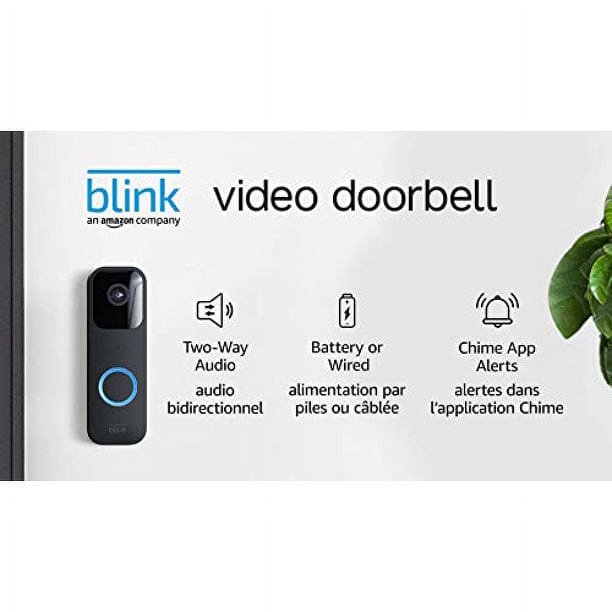 Blink Video Doorbell 1080p HD video, motion detection alerts, battery or  wired, Works with Alexa, Black in the Video Doorbells department at