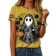 thumbnail image 2 of Leey-World Womens Halloween T Shirt Halloween Tshirts Women In October Cute Ghost Graphic Halloween Shirts for Women, 2 of 5