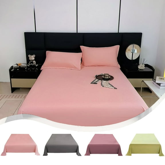 Under $5 Clearance! InsCrazy Full Size Bed Sheet, Wrinkle & Soft Sheets for Hotel, Washable Microfiber Bed Sheets 81 x 96"