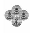 thumbnail image 7 of 13 Inch Round Placemats Set of 4, Nautical Anchor Non Slip Heat Insulation PP Table Mats, Rudder Stars Retro Black Grey Wooden Grain Washable Place Mats for Kitchen Dining Party Table Decor, 7 of 7