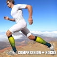 thumbnail image 4 of 3 Pairs Compression Socks for Men & Women 15-20 mmhg Graduated Athletic for Running Nurses Shin Splints Flight Travel, 4 of 7