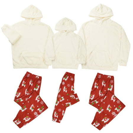 

Parent-child Outfit Warm Christmas Printed Home Wear Pajamas Two-piece Mom Set