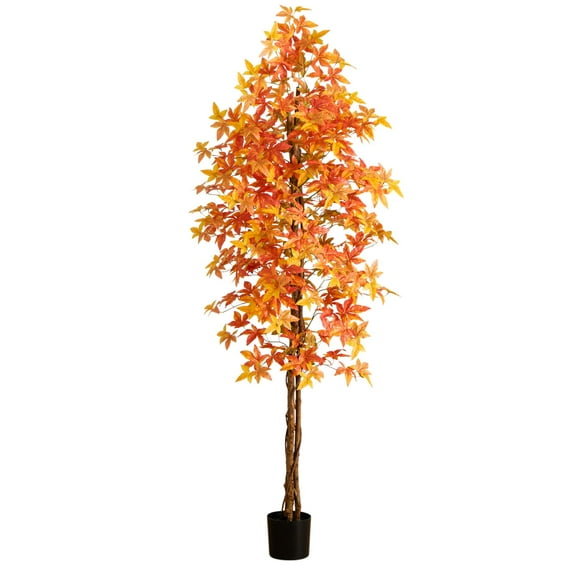 Nearly Natural 8ft. Autumn Deluxe Maple Artificial Fall Tree