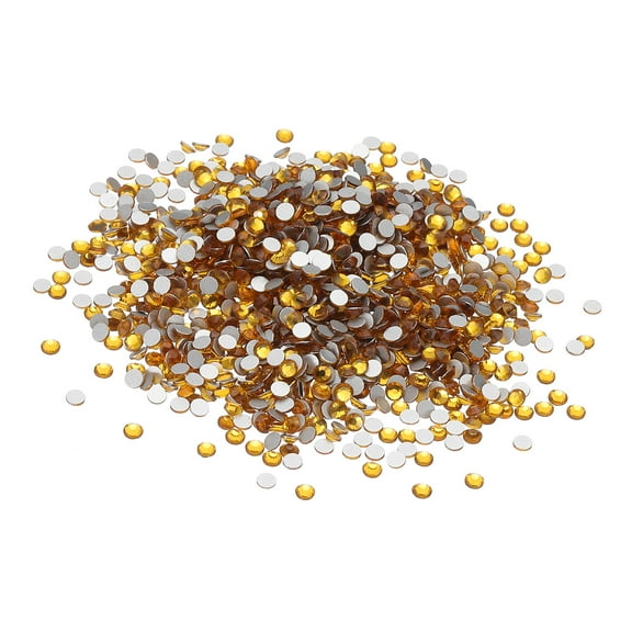 Uxcell SS10/1440Pcs Glass Diamante Rhinestone for Nail Art Craft DIY, Gold Yellow