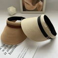 thumbnail image 5 of CoCopeaunts Empty Top Sun Straw Hats For Women Summer Wide Brim UV Protection Sunshade Hats Outdoor Beach Sun Cap For Lady Visor Cap Gorros, 5 of 6