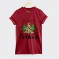 thumbnail image 4 of OKBOP Tank Tops,Casual Round Neck Short-Sleeved Christmas Tree Printed T-Shirt Top Ladies Tops And Blouses Christmas T Shirts For Women, 4 of 6