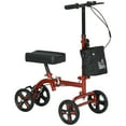 thumbnail image 1 of HOMCOM Trottinette Ajustable, Marchette Pliante avec Double Frein, Rouge, 1 of 10