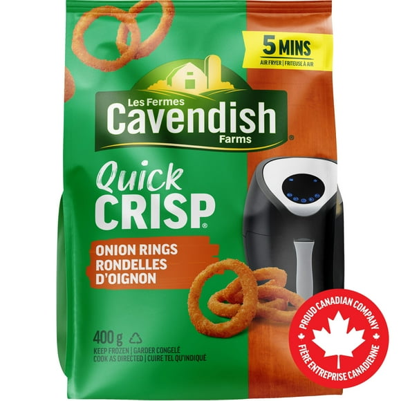 Les Fermes Cavendish Quick Crisp Rondelles D'onion | Fait au Canada | Fière entreprise canadienne 400 gr