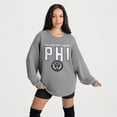 thumbnail image 3 of Women's Gameday Couture  Gray Philadelphia Union Oversized Pure Motion Corded Sweatshirt, 3 of 7