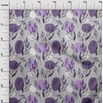 thumbnail image 3 of oneOone Georgette Viscose Gray Fabric Leaves Sewing Craft Projects Fabric Prints By Yard 42 Inch Wide, 3 of 5
