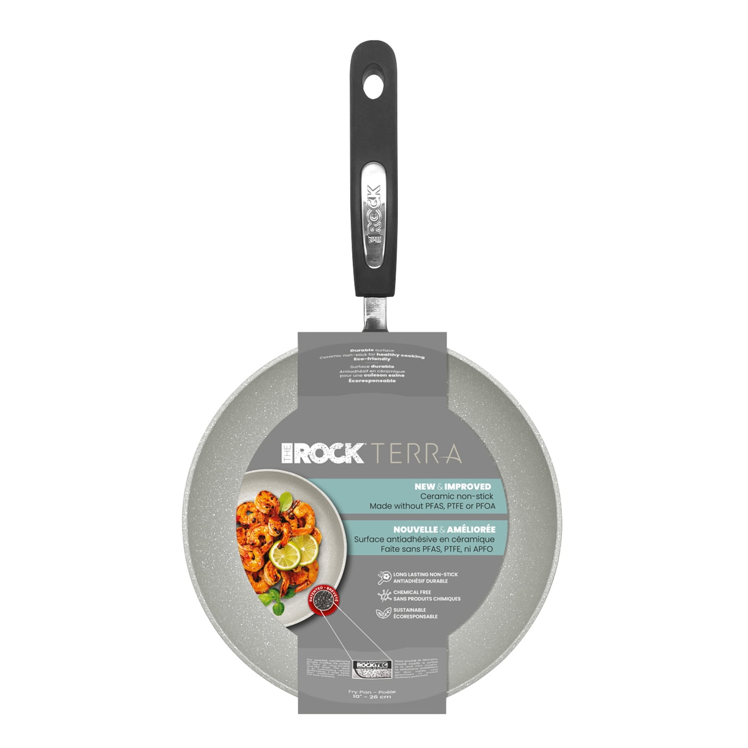 THE ROCK by Starfrit Terra 10-In. Ceramic Non-Stick Fry Pan with Bakelite Handle