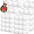 thumbnail image 2 of 60/6 piezas de bolas de espuma blanca para Navidad, bolas colgantes para árbol de Navidad, adornos para fiestas de Año Nuevo, suministros de decoración del hogar al por mayor, 2 of 5