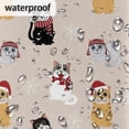 thumbnail image 5 of Snowflake Cartoon Cat Shower Curtain Fabric Shower Curtain Set with 12 Hooks Waterproof 72 * 72 Inches for Bathroom Beach Caravan Hotel, 5 of 5