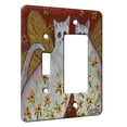 thumbnail image 1 of KuzmarK™ 2 Gang Single Toggle / Single Duplex Rocker Wall Plate - Tabby Shorthair Kitty Fairies with Black Eyed Susans Fantasy Cat Art by Denise Every, 1 of 1