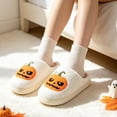 thumbnail image 6 of CLOUJI Cute Fuzzy House Halloween Print Slippers for Women Non- Memory Foam Shoes, 6 of 6