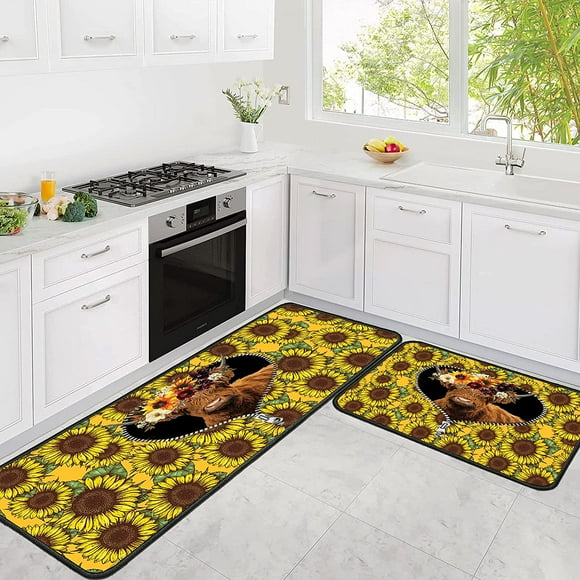 Sunflower Anti Fatigue Kitchen Mat