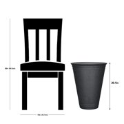 My Texas House Asti Tall Black Recycled Resin Planter, 16.1 in x 20.1 in