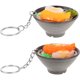 thumbnail image 3 of 2pcs simulación de alimentos llavero colgante encantador mini delicioso comida llaveros, 3 of 6