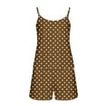 thumbnail image 4 of Womens Cami Pajama Sets Cute Polka Loungewear Suits Sleeveless Cropped Camisole Tops Matching Shorts 2 Piece Sleepwear Home Outfits Coffee S, 4 of 7