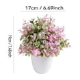 thumbnail image 2 of Green Artificial Eucalyptus Potted Plant, Faux Green Leaf Arrangement Desk Ornament, Tabletop Home Decor for Shelf Office 7.48in, 2 of 5