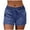 Navy, variant on Hvot&aat Women's Summer Solid Color Fashionable Drawstring Pocket Sports Shorts Soft Sweat Shorts High Waisted Lounge Shorts