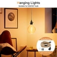 thumbnail image 3 of 16.5FT Pendant Light Kit, Hanging Lights with Plug in Cord & Switch, Hemp Rope Swag E26 Socket Pendant Lamp, Extension Lantern Cable Vintage Farmhouse Industrial Retro DIY Decoration Fixtures, 3 of 9