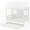White, variant on Costway Twin Size House Bed with Trundle Fence Decor Wooden Windows Tall Roof White