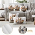 thumbnail image 6 of Outdoor Pillow Covers Spring Easter Egg Bunny on White Waterproof Pillow Cases 24x24 Set of 2, Colorful Flower Leaf Throw Pillow Cover Pillowcase for Patio Balcony Couch Garden, 6 of 9