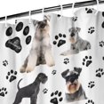 thumbnail image 3 of Schnauzer Dogs with Paw Shower Curtain 36"x72" ,Bathroom Decorative Shower Curtains Set with 12 Hooks,Modern Waterproof Washable Shower Curtain, 3 of 6