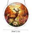 thumbnail image 2 of Diceymbol Acrylic Puzzles Suncatcher Window Hanging 7.4 Inch Tiffany Style Stained Glass Sun Catcher Dream Catchers for Adults Mother's Day Gift Home Decor (Deer Autumn), 2 of 6