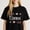 Black-1, variant on Cat Face Printing T Shirt for Adults Mama Graphic Tee