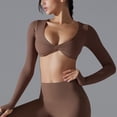 thumbnail image 6 of Sexlip Womens Sheer Mesh Panel Bodysuit Long Sleeve Design Lightweight Fabric Relaxed Silhouette for Party Events Brown M, 6 of 9